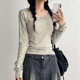 Special planned sale✨ 12 colors * basic long-sleeve T-shirt, round neck long-sleeve T-shirt (12 colors)