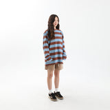 Striped Round Long Sleeve T-Shirts BR/SB