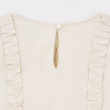 Cream Ruffle Mini Dress