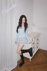 Sky Choker Unbalanced Off-Shoulder Long Sleeve T-Shirt