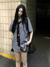 26SS★ [ MADE / Tie Set ] Silk Stripe Classic Shirt Short Sleeve Version