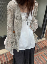 Roca Vintage Lace Hood Cardigan