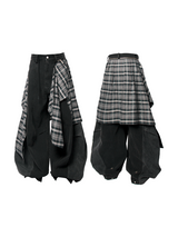 RELABEL Three-dimensional Composition (Extended form) Removable Checkered Butt Curtain Washed Large Silhouette Jeans