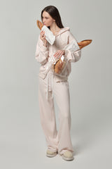 06 Crystal hooded zip-up, Pink