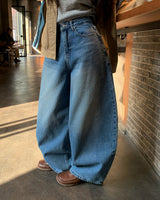 [ORIGINAL] プレスバルーンワイドデニムパンツ