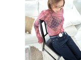 Kitsch Sheer Check Pattern Layered Top
