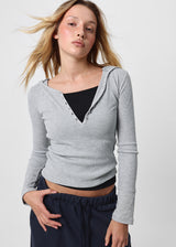 [B-BASIC] Waffle Slim Long-Sleeve Hoodie
