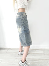 1321. Bermuda demin cargo washing pt (2color)