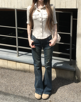 Lowrise chic boots cut pants