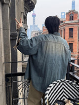 3 TAP Smoke Wrinkle Wash Denim Shirt (2color)