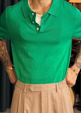Summer Cool Plain Collar Short Sleeve Overfit Knit 8COLOR