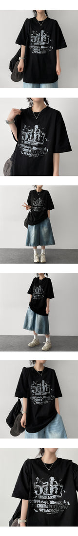 ジュイオーバーサイズフィットショートスリーブTシャツ