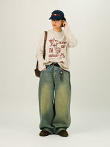LA Oil Brushed Denim Pants