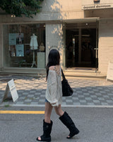 サンドデニムショーツ