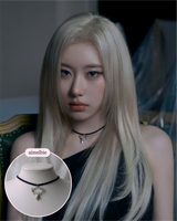 [ITZY Chaeryeong Necklace] レインディールチョーカーネックレス - Silver Color