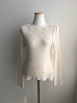 Stitch boat neck knit