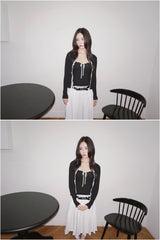 Lily Lace Sleeveless Cardigan Two-Piece Set