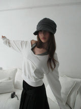 v neck pocket hoody