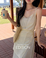 [MADE] Tep see‑through layered dress & wrap skirt set