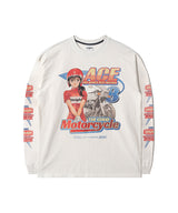 TL エースモーターズビンテージウォッシュド長袖Tシャツ (エクリュ)