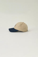 Avivere logo suede khaki navy