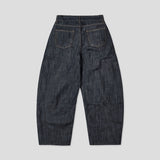 Verity Two-Tuck Curved Denim Pants