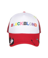 BBD アンカバーカラーズロゴトラッカーメッシュキャップ (レッド)