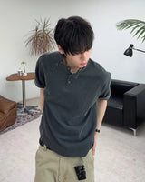フェルダー ダブル ヘンリーネック ショートスリーブ Tシャツ
