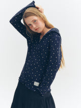 Floral Hoodie (Navy)