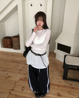 ライトサイドシャーリングレイヤードロングスリーブ