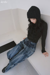Back see-through angel long-sleeved t-shirt