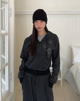 Ellie Heart Stripe Hoodie