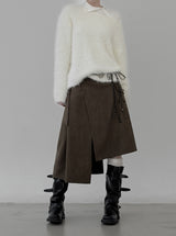 Alpaca Boat Neck Long Sleeve Knit