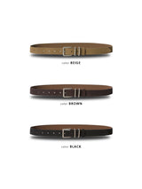 LMN ゴット 30 mm ダブルティップレザーベルト (3 colors)