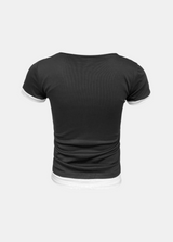 ポイントカラースナップTシャツ