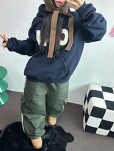 トラックカーゴストリングパディングパンツ ❤🖤🤎💚💙5カラー