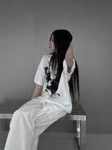 [unisex] アルクディオーバーフィットプリンティング半袖Tシャツ (2color)