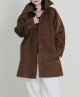 Belted Balmacan Single Alpaca Half Coat (Wool Coat/Winter Coat)