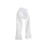 Sheer Wrinkle Frill Long Scarf (white)