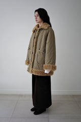 Reversible fur coat, Camel