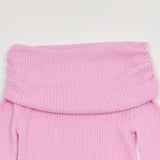 カットオフショルダーニット PINK