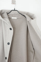 relaxed hood wool coat