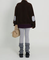 Femme Flower Pattern Quilted Fleece Long Sleeve T-Shirt (Button Detail)