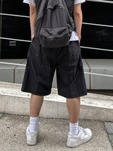 Nylon Wide Half Pants