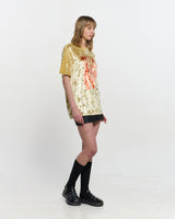ベルベットプリントオーバーサイズTシャツ _ YELLOW