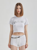 ブークレクロップドTシャツ