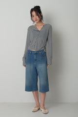 Oblique Tencel Cardigan_Melange gray
