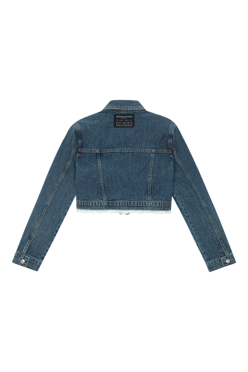 CROP DENIM JACKET (FOR UNISEX)