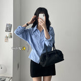 waistline cropped shirt blouse