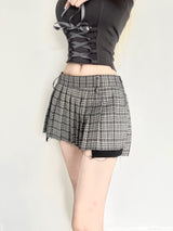 1361. Lovin check sh pleats mini sk (2color)